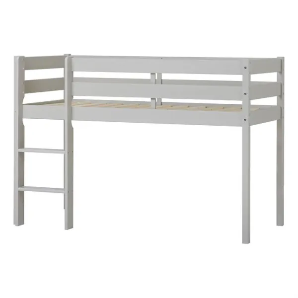 Hoppekids ECO Comfort mellomhøy seng 90x200 cm - Duegrå