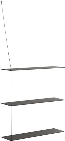 Woud Stedge Ekstra Hylle Sort Eik 80 Cm