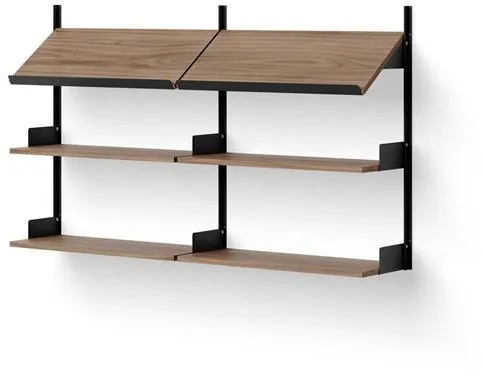 New Works Office Hylle 900 Valnøtt & Sort