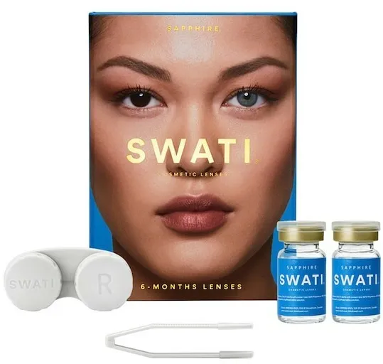 SWATI - Fargede Kontaktlinser 6 Måneder - Sapphire